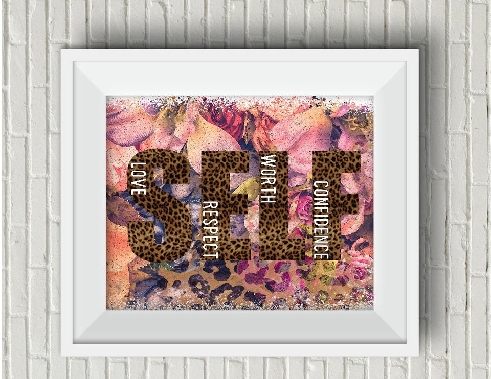 Impresión artística de leopardo SEL amor respeto digno de confianza conciencia suicida SIN MARCO Foto 1 de 1