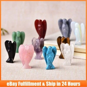 Natural Healing Quartz Crystal Carved Angel Guardian Stone Fairy Immortals Decor - Picture 1 of 64
