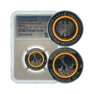 GERMANY. 2018, 5 Euro, Polymer - NGC MS64 - Subtropical Karlsruhe 05 - Picture 1 of 7