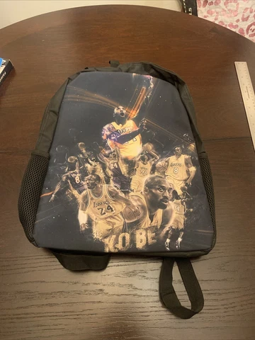 Kobe Bryant Los Angeles Lakers Logo Black backpack/ Book Bag #8 & #24 Cover