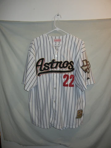 Michell & Ness Houston Astros Roger Clemens jersey pinstripe XL MLB baseball Cover
