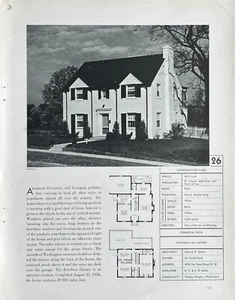 Frank Hand Home 1937 Van Ness St NW Wesley Heights DC Edward R Spano Architect - Picture 1 of 1