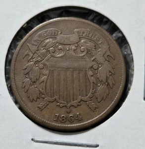 1864 Two Cent Piece, Sharp Condition - Picture 1 of 2
