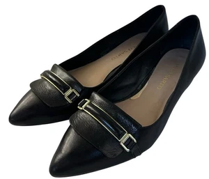 Franco Sarto Embrace Leather Shoes Women's US Size 8M Euro 39 Black  Pre-owned - Picture 1 of 22