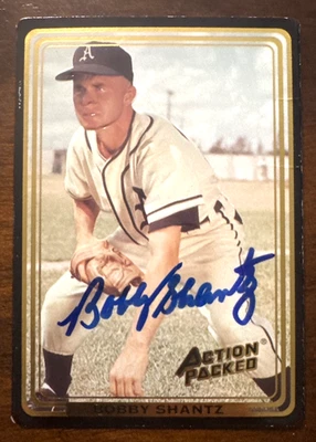 1992 Action Packed BOBBY SHANTZ Autographed Baseball Card #78 - Image 1 of 2