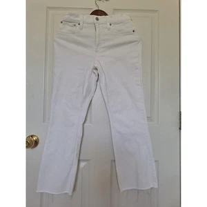 J. Crew Women White Mid-Rise Flare Crop Jeans Size 27, Rise 12" - Picture 1 of 13