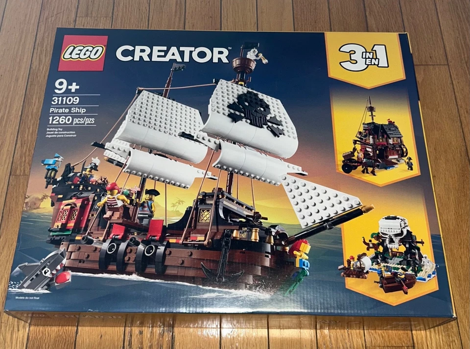 LEGO Creator пиратский корабль 3 в 1 (31109) здание игрушка полный набор 1260 шт. новый - Изображение 1 из 1