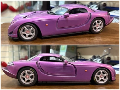 Lovely Hot Wheels TVR Speed 12 1:18 Scale Purple Diecast Model Car Unboxed SU772 - Image 1 of 4