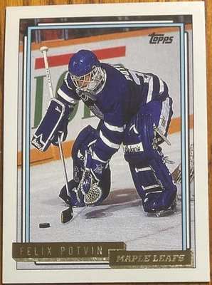 1992-93 Topps Gold Felix Potvin #3 Toronto Maple Leafs - Image 1 of 2