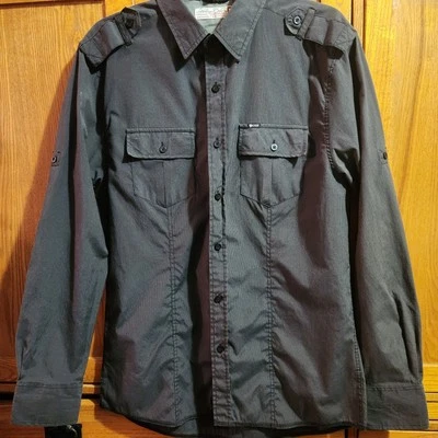 Sovereign Code Men's Button-down Black Casual Shirt Size MEDIUM Long-sleeve - Image 1 of 4