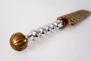 Vintage Large Custom BDSM Grater Spanking Paddle Two Tone Brass / Aluminum - Picture 1 of 11