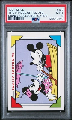 Tarjeta coleccionable Disney Collector Cards Mickey & Minnie Mouse #133 1991 | PSA 9 como nueva Foto 1 de 4