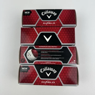 Callaway HX Diablo Tour Golf 12 Balls Total 4 Sleeves NEW Dozen White - Image 1 of 4