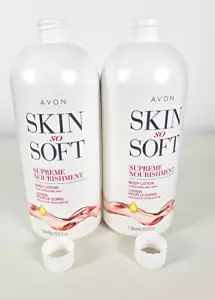 LOT OF 2 - Avon Skin So Soft SUPREME NOURISHMENT Body Lotion 33.8 oz w/Pump - Picture 1 of 4