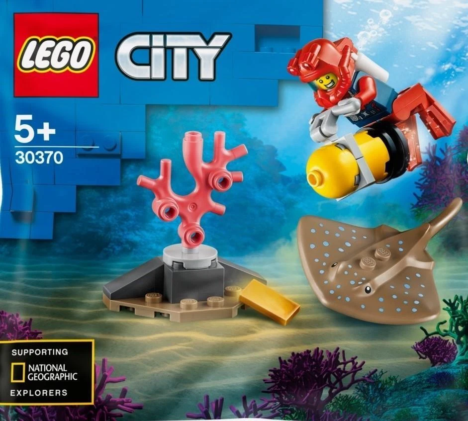 LEGO 30370 City - Ocean Diver NIP 22 Pieces 2020 Polybag - Image 1 of 1