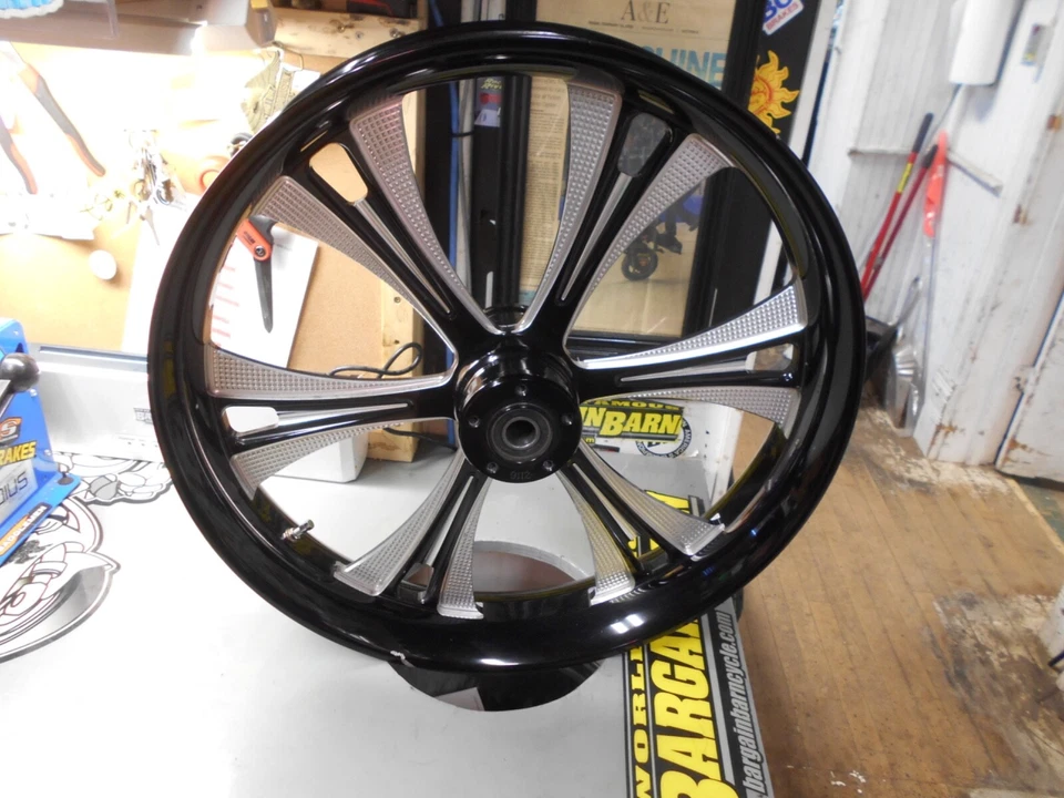 COMPONENTES RC Negro 23 x 3,75 Doble Disco Rueda Delantera (sin ABS) BILLET RUEDA GRANDE Foto 1 de 4