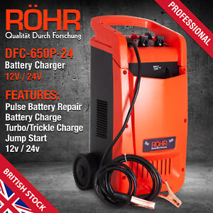 Röhr Car Battery Charger Heavy Duty Fast Maintainer Charge 12v 24v DFC-650P
