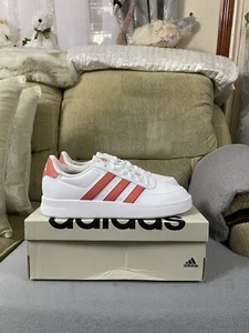 Adidas Breaknet 2.0 Turnschuhe Schuhe weiß rot neu im Karton Größe 8,5 UK Herren ID0418 - Bild 1 von 19
