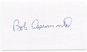 Bob Aspromonte Signed 3x5 Index Card Autographed Dodgers MLB Debut 1956 - Picture 1 of 2