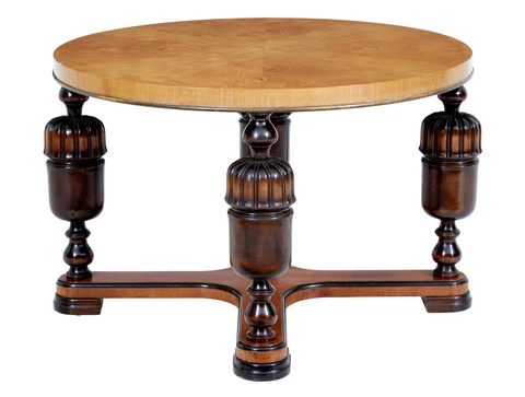 ART DECO BIRCH AND ELM CIRCULAR COFFEE TABLE Cover