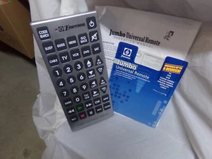 Emerson Jumbo Big Button Uniwersalny pilot zdalnego sterowania 8 urządzeń, instrukcje (PQR) - Zdjęcie 1 z 2