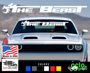 The Beast fits Dodge Challenger 392 hemi scat pack windshield sticker bumblebee 