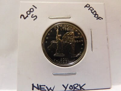 2001 S  Proof New York State Quarter - From a U.S. Mint Proof Set - Image 1 of 2
