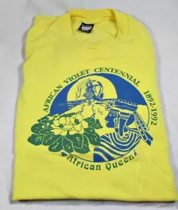 AV #10 Camiseta Violeta Africana 1992 de Colección, Mezcla Algodón Amarillo Talla XXL - Imagen 1 de 3
