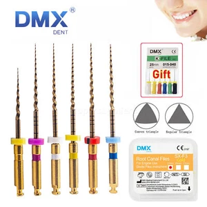 6 limas endodónticas dentales giratorias NITI X-Pro Gold Taper DMXDENT + regalo - Imagen 1 de 34
