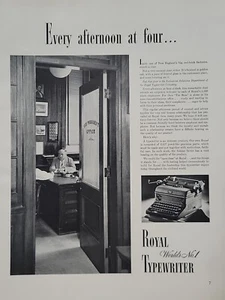 1940 Royal Typewriter Fortune WW2 Print Ad Q4 Vice President's Office - Picture 1 of 2