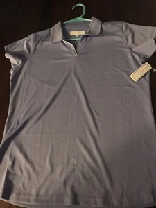 NEW Tournament Collection Women’s Golf Polo Shirt ~ Sz L Purple ~ Short Sleeve - Picture 1 of 6