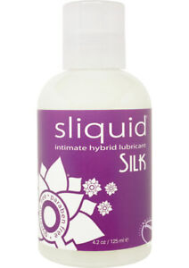 Sliquid Naturals Silk HYBRID LUBE Waterbased + Silicone Personal Lubricant 4.2oz