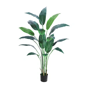 72" Artificial Bird of Paradise Plant Fake Palm Tree with 17 Trunks Faux Leaves - Picture 1 of 6