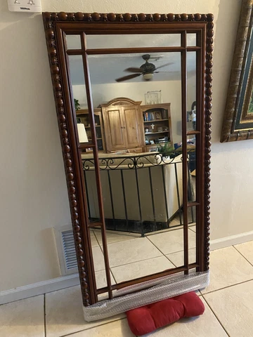 Ornate Carved wooden mirror Cover
