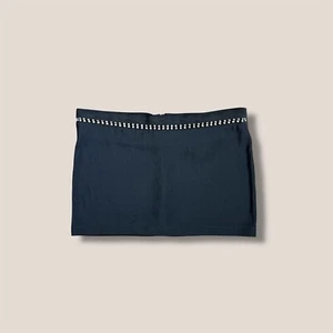 💋🍸 Minifalda Negra Vintage Años 90 Carabella Estrás Embellecida Talla Pequeña - Imagen 1 de 7