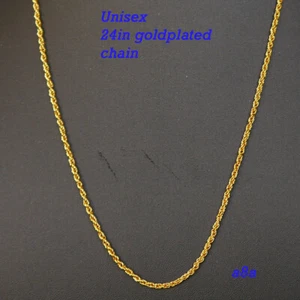 Real looking 22 ct gold plated Chain - necklace party wear kapa Indian jewelry - Picture 1 of 3