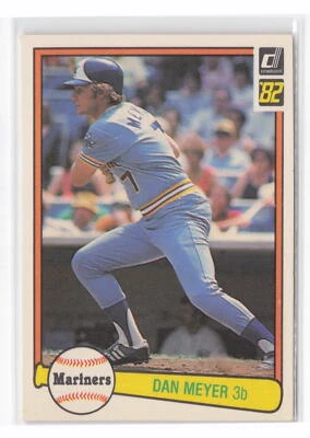 Dan Meyer #176 1982 Donruss Seattle Mariners - Image 1 of 2