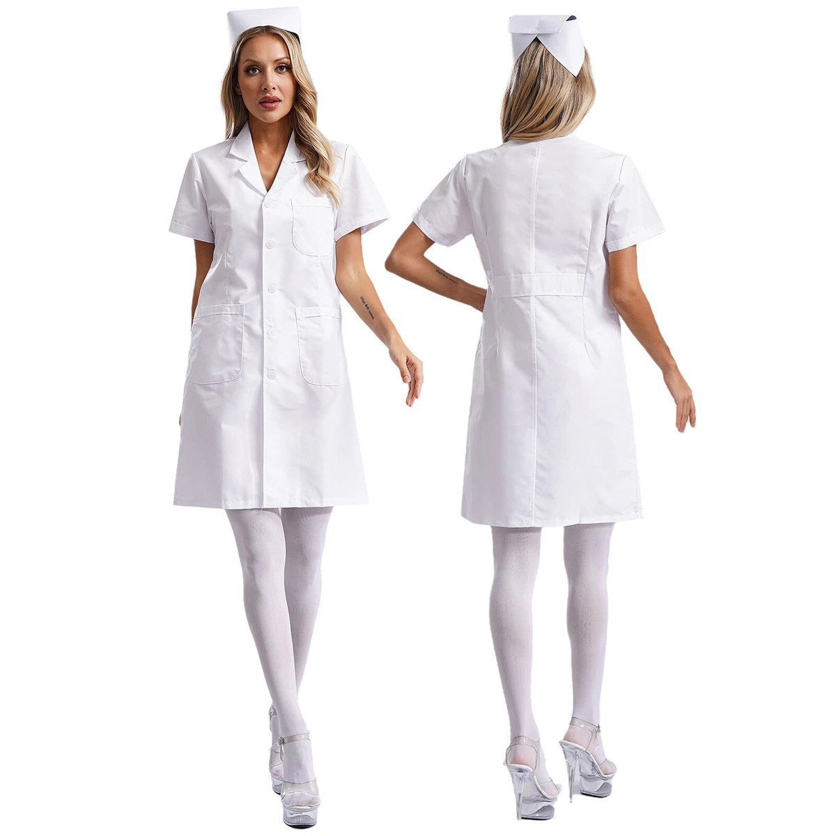 PARTY DISCOUNT Krankenschwester Haube – Lustige Kostüm-Haube Für Erwachsene, Perfekt Für Karneval, Mottopartys & Verkleidung