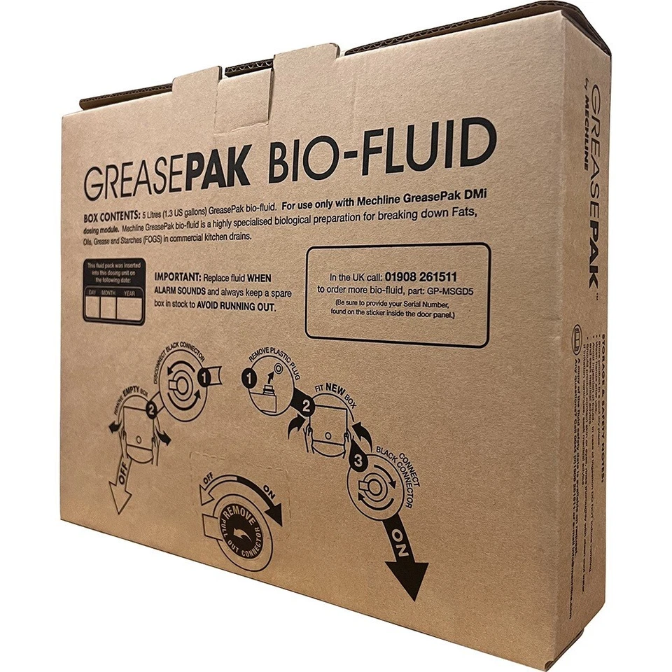 GreasePaK Fluid GPK MSGD5 3 x 5L Bio-Enzymatic Fluid - CK9056