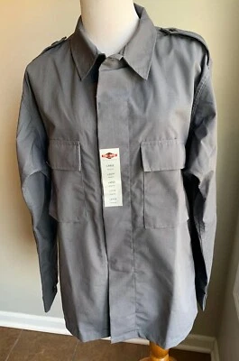 Tru-Spec Tactical Men's Shirt Size L Long Sleeve Uniform Charcoal Grey Button - Image 1 of 4