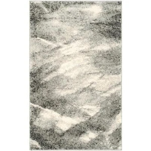 SAFAVIEH Area Rugs 3'x5' Polypropylene Imported Modern Loomed Indoor Gray/Ivory - Picture 1 of 8