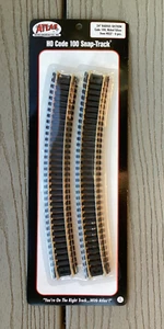 ATLAS 1/87 HO CODE 100 NICKEL SILVER 24”RADIUS CURVED TRACK 6 PIECES # 837 F/S - Picture 1 of 6
