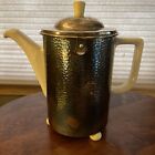 Huschenreuther Selb Porcelain Coffee Pot Hammered Metal Cozy PRICE CUT WAS $146!