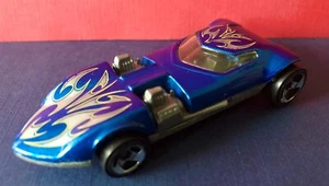 Vintage 1969 Hot Wheels Twin Mill METALLIC Blue Silver Diecast Racing Car Loose - Picture 1 of 4