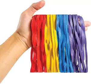 60 Pieces Rubber Bands Extra Large and Thick 8 Inch Rubber Band - Assorted Co... - Picture 1 of 14