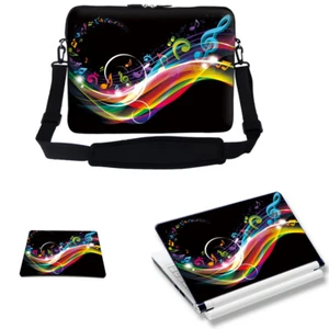 17,3" 17" Laptophülle Tasche Etui mit Schultergurt & passender Haut Mauspad 2704 - Bild 1 von 5