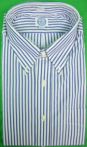 Camisa de Vestir The Andover Shop Azul y Blanco Bengala Rayas BD Talla: 18-33 ¡Nueva con Etiqueta! - Imagen 1 de 3
