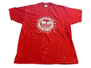 Babatunde Olatunji Drums Of Passion T-Shirt 90’s Vintage Red XL - Picture 1 of 8