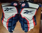 NEW Custom RBK Pro Reebok 10K ECHL All Star white blue orange 14 hockey gloves