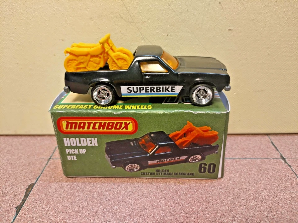 Matchbox Superfast No60 Holden UTE Pickup in a repro + m/bikes - image 1 of 4